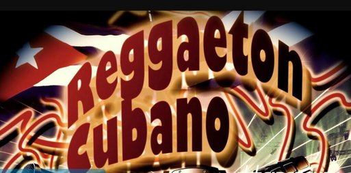 Text Reggaeton Cubano con Bandera Cubano